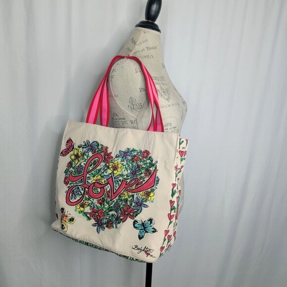 Brighton Love Tote Bag Canvas Large Tweet - Picture 12 of 13
